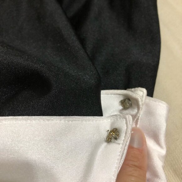 Black and White girls cuffed partial sleeves for dress up - Picture 7 of 7